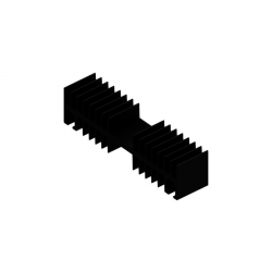KOELPROFIEL 164X37,5X40MM - ZWART