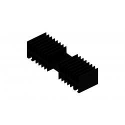 KOELPROFIEL 164X50X40MM - ZWART