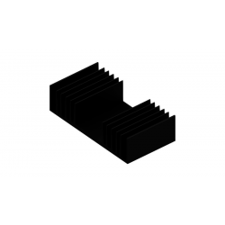 KOELPROFIEL 97X50X25MM - ZWART
