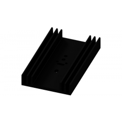 KOELPROFIEL 60X100X15MM MET UNIVERSELE BORING - ZWART