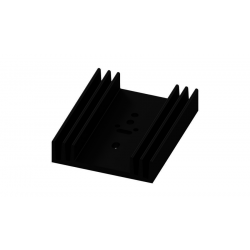 KOELPROFIEL 60X75X15MM MET UNIVERSELE BORING - ZWART
