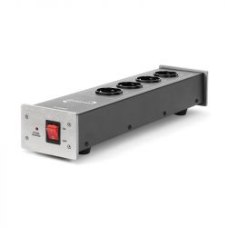HIFI STEKKERDOOS 4 VOUDIG MET NETFILTER ZILVER