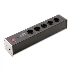 HIFI STEKKERDOOS 5 VOUDIG MET NETFILTER ZILVER