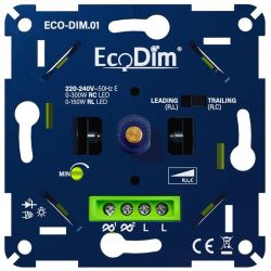LED DIMMER 0-300W INBOUW 0-300W FASE AFSNIJDING (RC) / 0-150W FASE AANSNIJDING (RL)