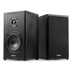 BOOKSHELF SPEAKER SET 4'' 50W MET ACCU ANTRACIET