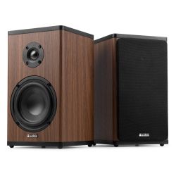 BOOKSHELF SPEAKER SET 4'' 50W MET ACCU DARK WOOD