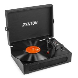 PLATENSPELER BRIEFCASE MET BT IN/UIT ZWART