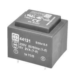 TRANSFORMATOR 2.3VA 1X18V 1X128MA
