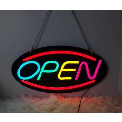 LED OPEN BORD MULTI COLOR 380X190MM (NEON LOOK)