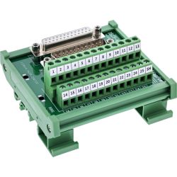 D-SUB 25P MALE-FEMALE TERMINALBLOK DINRAIL