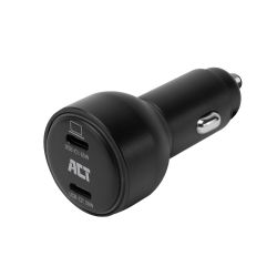 USB-C AUTOLADER 65W/30W 12V/24V (PD / QC / GANFAST)