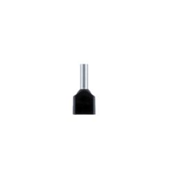 ADEREINDHULS TWIN GEISOLEERD 1.50MM2 ZWART 100STUKS