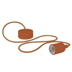 PENDEL E27 BRUIN MET 1,4M BRUINE TEXTIELKABEL