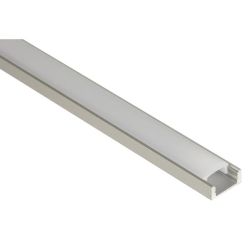 ALUMINIUM PROFIEL VOOR LEDSTRIPS 2M PLAT MET HELDERE DIFFUSER