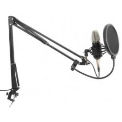 STUDIO SET / CONDENSATORMICROFOON MET TAFELARM EN POPFILTER