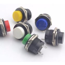 BUTTON 1 X MAAK ROND WIT 250V 3A