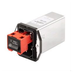 NETFILTER RFI IEC 1A 230V SCHAKELAAR EN ZEKERING FASTON 6.3MM
