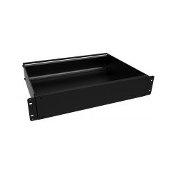 KAST 19'' ZWART 425X330X88MM 2U ALUMINIUM