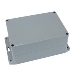 ABS SPATWATERDICHT 222X146X55MM DONKERGRIJS MET MONTAGEFLENS
