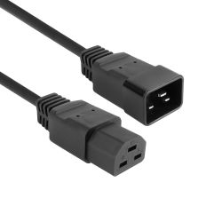 NETSNOER 2.5M C20 3 POLIG MALE - C21 3 POLIG FEMALE ZWART 3X2.5MM2