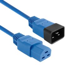 NETSNOER 1.5M C20 3 POLIG MALE - C21 3 POLIG FEMALE BLAUW 3X2.5MM2