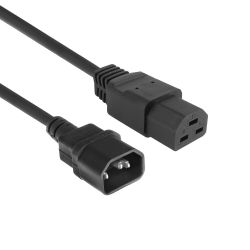 NETSNOER 1.5M C14 3 POLIG MALE - C21 3 POLIG FEMALE ZWART 3X1.0MM2