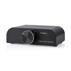 AUDIO SELECTOR 4 VOUDIG 3 X TULP + 1 X 3.5MM JACK