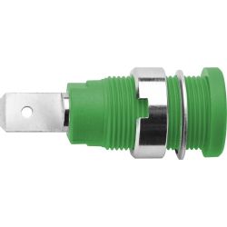 STEKKERBUS 4MM 32A CATIII GROEN FASTON AANSLUITING
