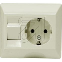 SCHAKELAAR MAAK INBOUW + STOPCONTACT MET RA CREME