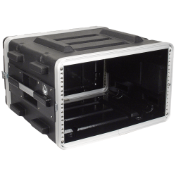 FLIGHTCASE ABS 19'' 6U MET AFNEEMBARE DEKSELS