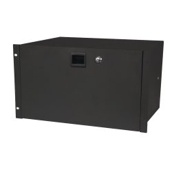 19'' LADE 6U ZWART MET SLOT