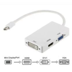 DISPLAYPORT MINI KABEL MALE-VGA, DVI EN HDMI FEMALE 0.15M