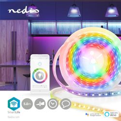 LED STRIP RGB 150 LEDS 5M IP65 ZELFKLEVEND INCL. 24VADAPTER MET CONTROLLER EN AFSTANDBEDIENING
