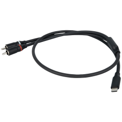 USB-C / 2 X TULP MALE 0,75M