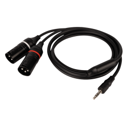 1 X 3.5MM JACK MALE STEREO-2 X XLR MALE 0.75M
