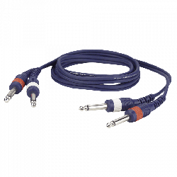 2 X 6.3MM JACK MALE-2 X 6.3MM JACK MONO (UNBALANCED) 1.5M