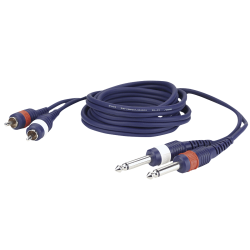 2 X 6.3MM JACK MALE MONO-2 X TULP MALE 3.0M