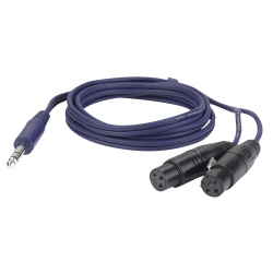 1 X 6.3MM JACK MALE STEREO-2 X XLR 3P FEMALE 1.5M