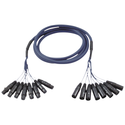 XLR 3P MALE-XLR 3P FEMALE 6M 8X IN EEN KABEL