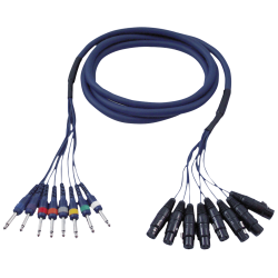 6.3MM JACK MALE MONO-XLR 3P FEMALE 3M IN EEN KABEL (UNBALANCED)