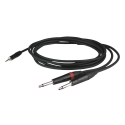 1 X 3.5MM JACK MALE STEREO-2 X JACK 6.3MM MALE MONO 1.5M