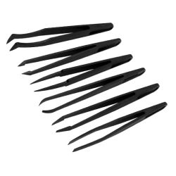 PINCET SET VAN 8 STUKS ANTISTATISCH KUNSTSTOF