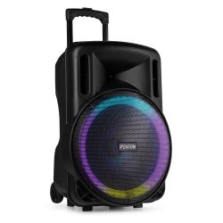 PORTABLE SOUND SYSTEM MET ACCU 15'' 800W BT,  USB, MICRO-SD/MMC MP3-SPELER, DRAADLOZE MICROFOON