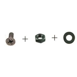 BOUT+MOER+RING M3X12 10 STUKS KRUIS/VERZONKEN KOP ZWART