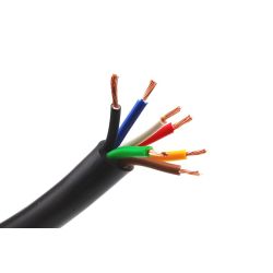 KABEL PVC 7X0.75MM2 ZWART MULTICOLOR ADERS