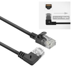 PATCHKABEL UTP CAT6A 2.0M HAAKS RECHTS ZWART