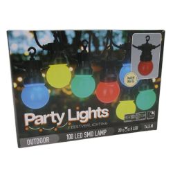 FEESTVERLICHTING 14.5M MET 20 KLEUREN LED LAMPEN IP44