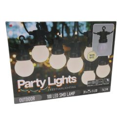 FEESTVERLICHTING 14.5M MET 20 WARM WITTE LED LAMPEN IP44