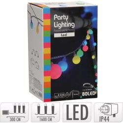 FEESTVERLICHTING 16M MET 80 KLEUR LED LAMPEN IP44 230V