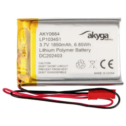LIPO 3.7V 1850MA 51.5MMX34MMX10MM